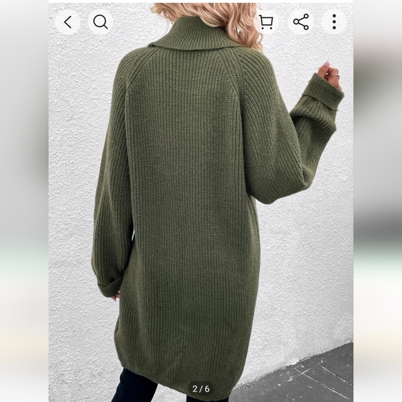 Long knit sweater size large - Picture 2 of 2